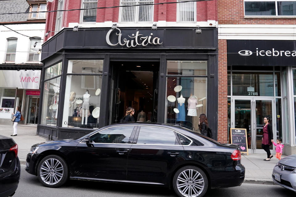 The Aritzia store where Meghan Markle shopped according to local media is pictured in Toronto, Ontario, Canada, May 11, 2018.  REUTERS/Carlo Allegri