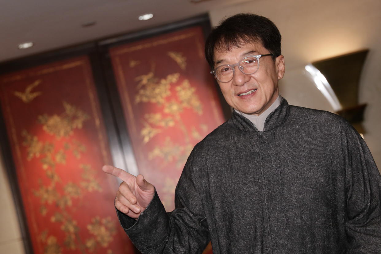 Jackie Chan, pictured earlier this month, was recently the father of the bride when his daughter — with whom he has no relationship — was married. (Photo: VCG/VCG via Getty Images)