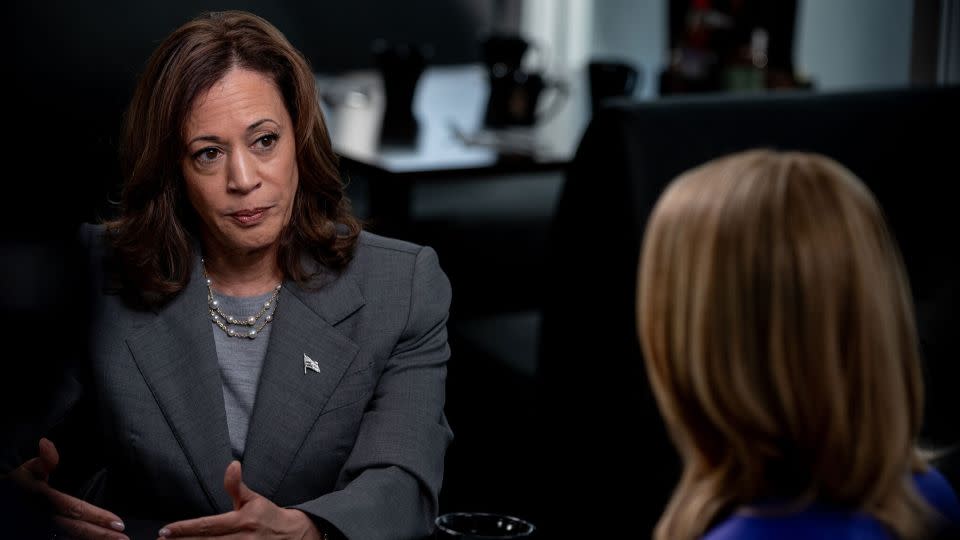 Vice President Kamala Harris speaks with CNN’s Dana Bash on August 29, 2024, in Savannah, Georgia. - Will Lanzoni/CNN