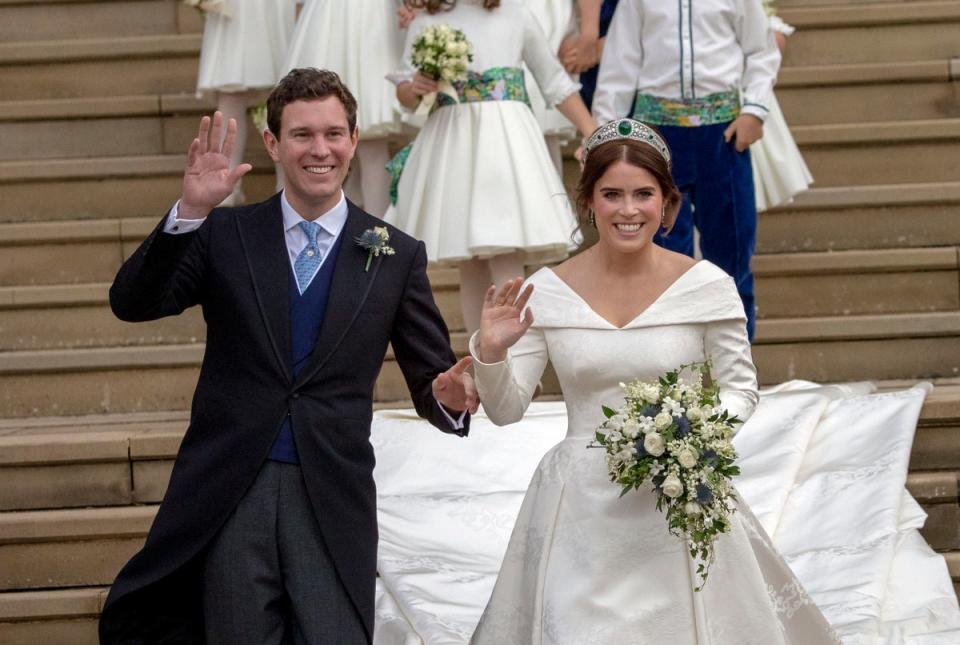 Princess Eugenie and Jack Brooksbank on their wedding day in 2018 (Getty Images)