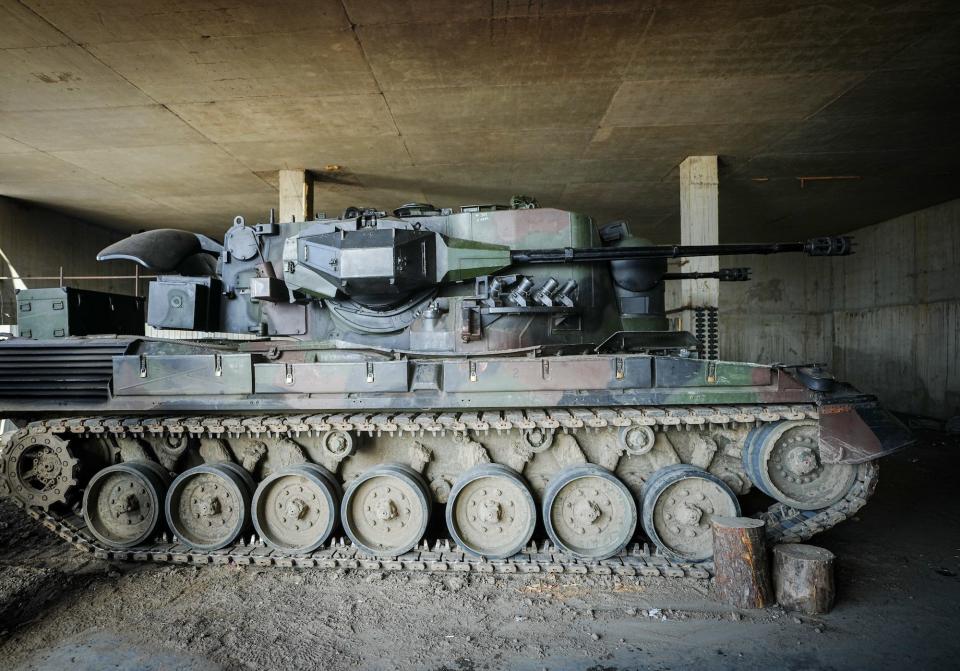 German Gepard anti-aircraft gun tank in Kyiv Ukraine