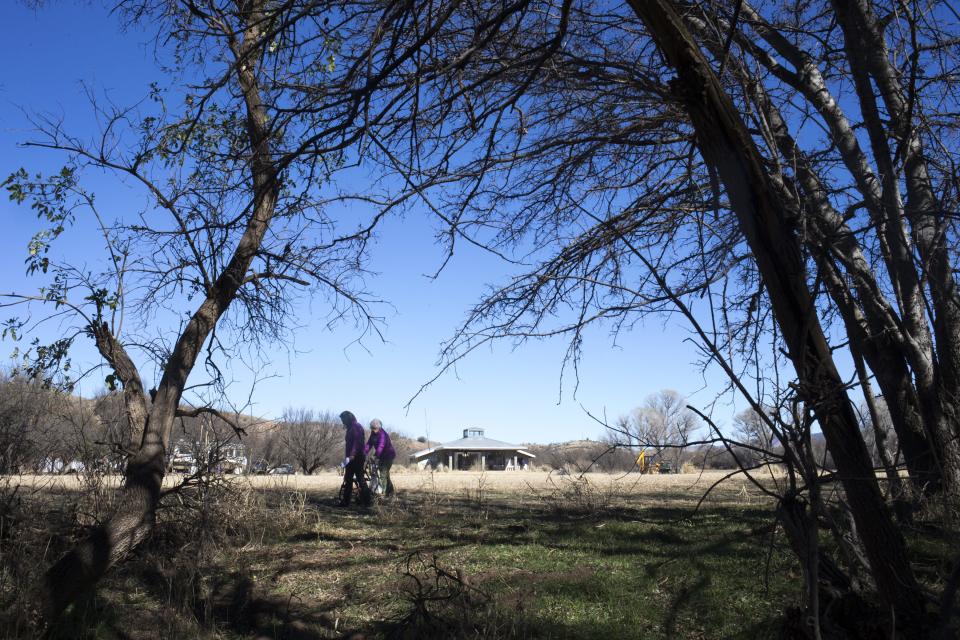 Bird watching at Patagonia-Sonoita Creek Preserve in Patagonia, Arizona.