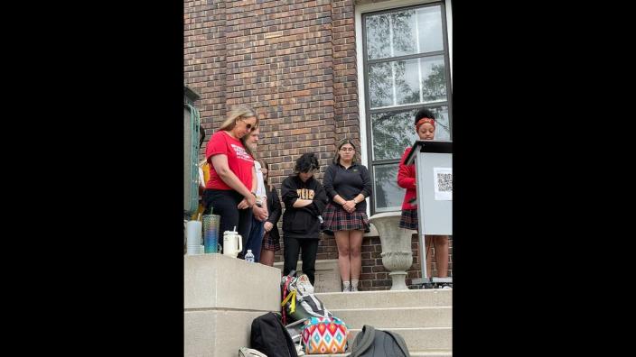 St. Teresa’s Academy held a rally Wednesday against gun violence following the Northland shooting that left a 16-year-old with gun shot wounds after ringing the wrong doorbell.