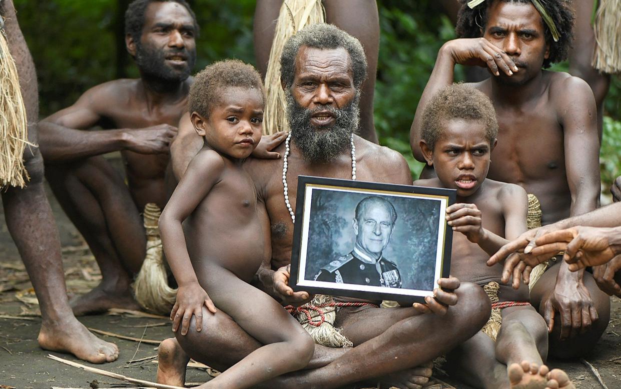 Prince Philip being revered as a living god in Vanuatu - AFP via Getty