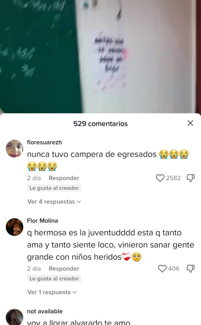 Algunas de las reacciones que obtuvo el video en TikTok