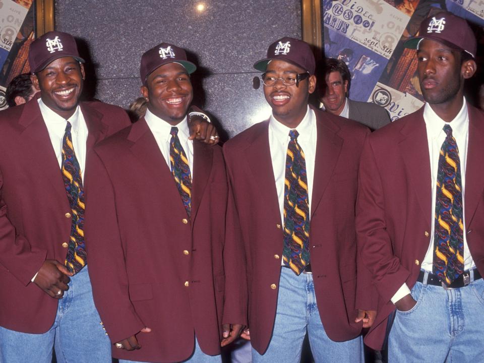 R&B group Boyz II Men attends the 11th Annual MTV Videon Music Awards on September 8, 1994.