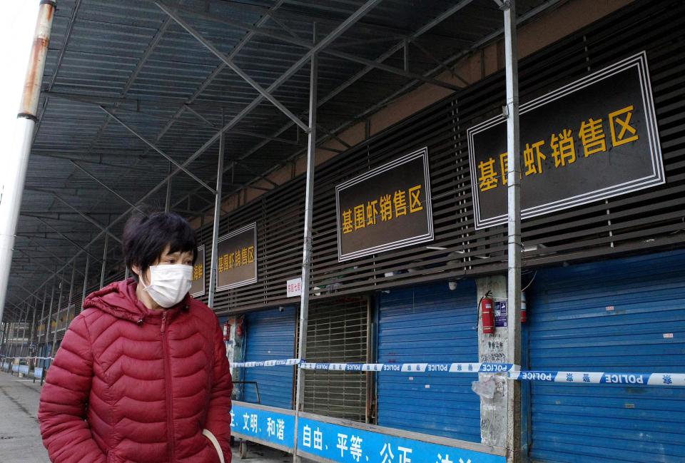 A man who died from a respiratory illness had purchased goods from a seafood market in the city of Wuhan (AFP via Getty Images)