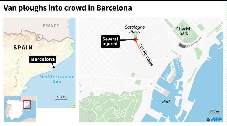 The attack took place in the heart of Barcelona