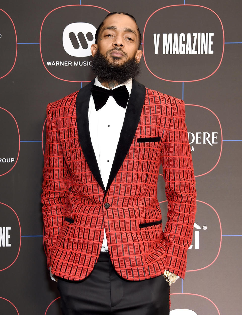 <span class="s1">Nipsey Hussle arrives at the Warner Music Group Pre-Grammy Celebration on Feb. 7 in Los Angeles. (Photo: Gregg DeGuire/Getty Images)</span>