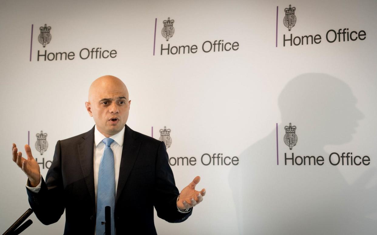 Sajid Javid announcing the new law - PA