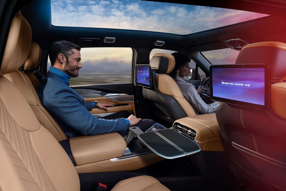 PHOTO: Customers can choose executive-style seating in the second row. There's also a panoramic glass roof with UV-filtering film. (Cadillac)