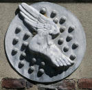 FILE - In this May 22, 2006, file photo, a large plaque depicting a winged foot and golf balls is seen on the wall of the clubhouse at Winged Foot Golf Club Monday in Mamaroneck, N.Y. Winged Foot will be the site of next week's U.S. Open. (AP Photo/Mel Evans, File)