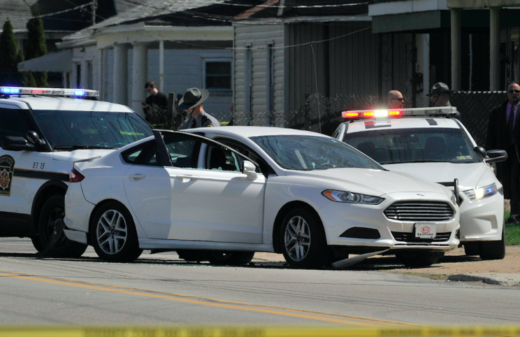 Police gave chase to Stevens before cornering him near a school (AP)