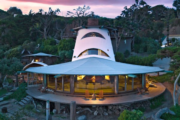 Hand-built by visionary architect (and surfer) Harry Gesner in 1974, the Sandcastle on the Malibu coast is listed for a steep $22.5M.
