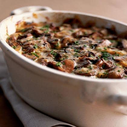 Wild Mushroom-and-Sweet Potato Gratin