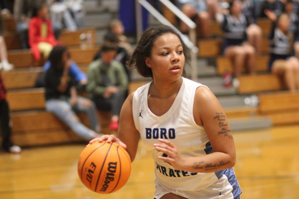 Swansboro's Erica Johnson attacks the basket in a 45-27 win over Richlands on Tuesday night.