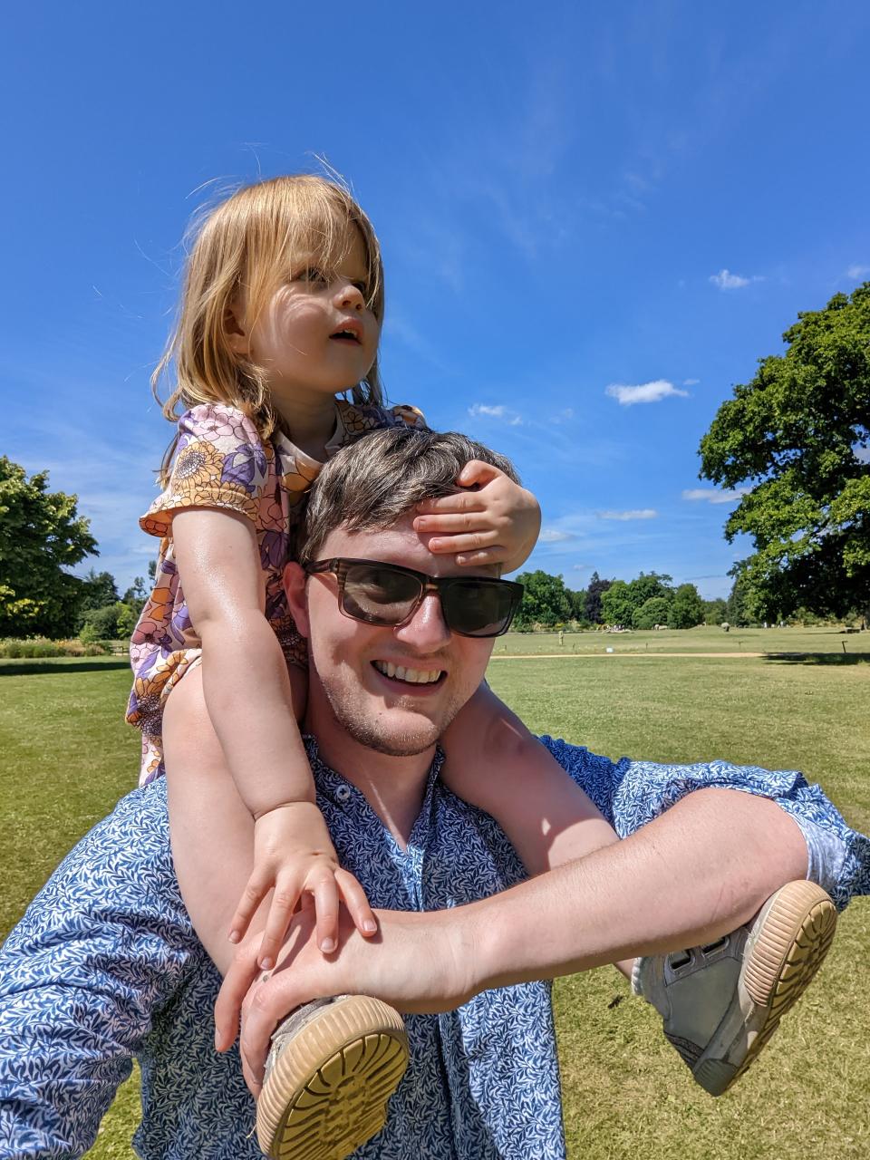 Orest Bakhovski, pictured with his three-year-old daughter, has to find new childcare arrangement for his two children following the closure of local council-run nurseries (Orest Bakhovski/PA)