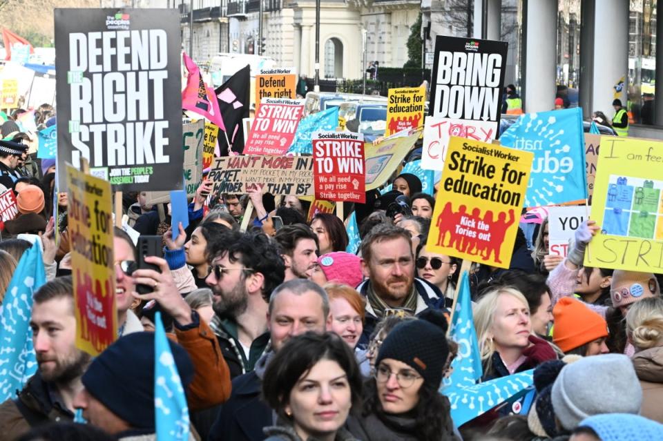 Teachers Rally in Portland Place (Jeremy Selwyn)