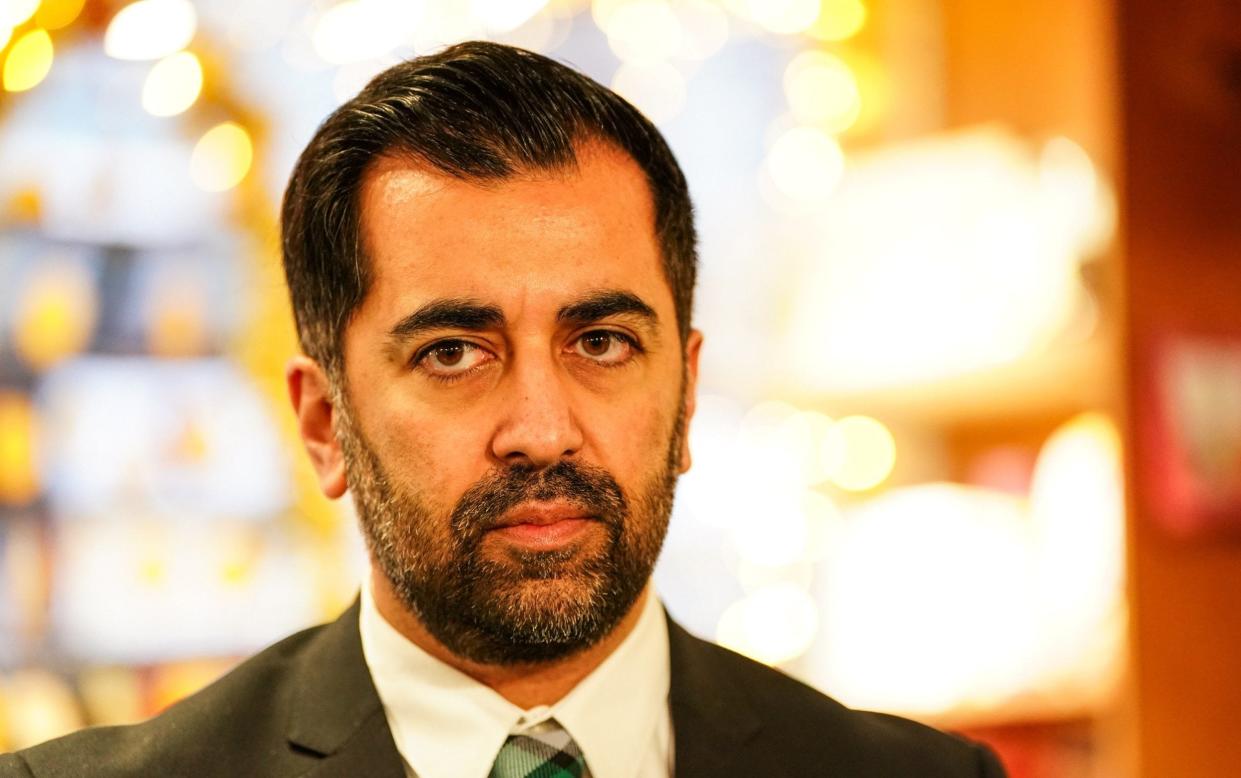 First Minister Humza Yousaf is seen visiting local shops