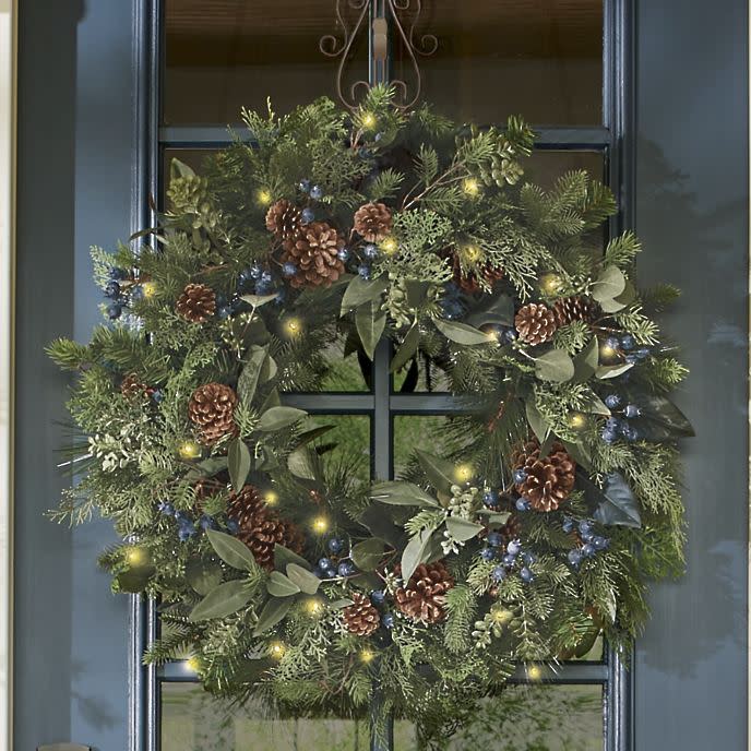 <p><a href="https://go.redirectingat.com?id=74968X1596630&url=https%3A%2F%2Fwww.grandinroad.com%2Fblue-cedar-cordless-wreath%2Fgifts-celebrations%2Fwreaths%2F1198398&sref=https%3A%2F%2Fwww.veranda.com%2Fhome-decorators%2Fg29225605%2Fbest-christmas-wreaths%2F" rel="nofollow noopener" target="_blank" data-ylk="slk:Shop Now;elm:context_link;itc:0;sec:content-canvas" class="link ">Shop Now</a></p><p>Blue Cedar Cordless Wreath</p><p>grandinroad.com</p><p>$149.25</p><span class="copyright">Grandin Road</span>