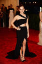 <p>Wowza! Watson is all cut up at the Met Ball in 2013 in New York. (Photo: Getty Images) </p>