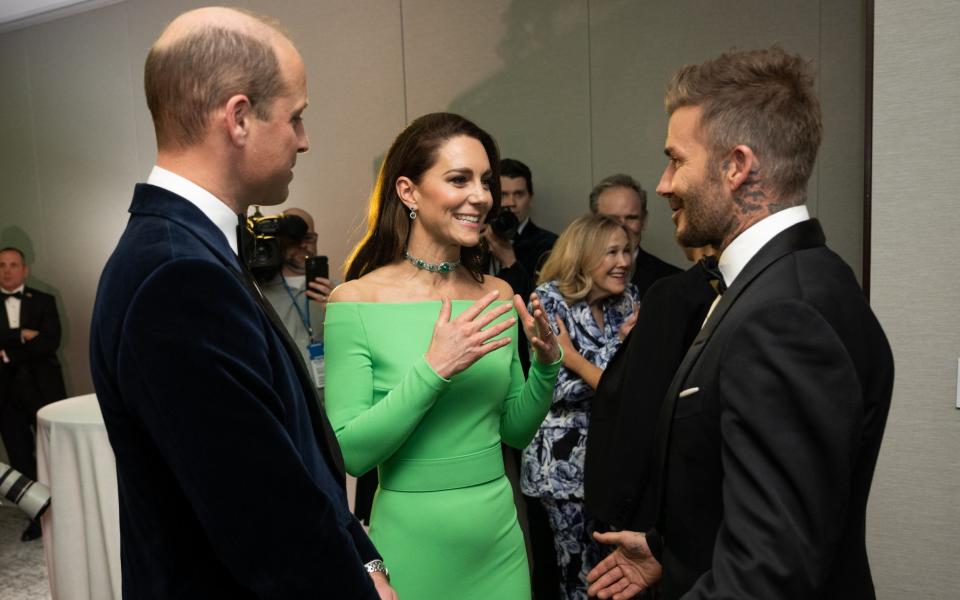 David Beckham was among the celebrities in conversation with the Royals - WireImage