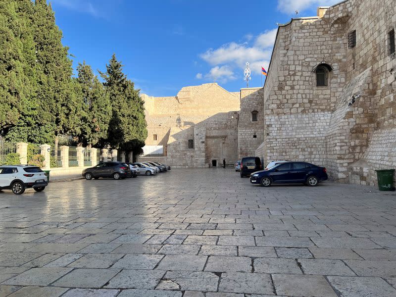 Foto del sábado de la Iglesia de la Natividad de Belén, en Cisjordania