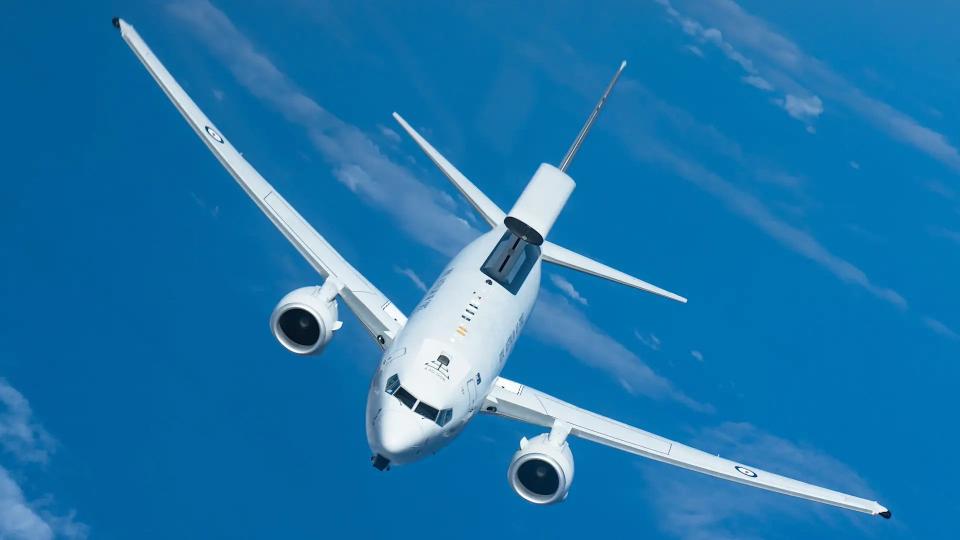 A Royal Australian Air Force E-7A Wedgetail airborne early warning and control aircraft. <em>USAF</em>