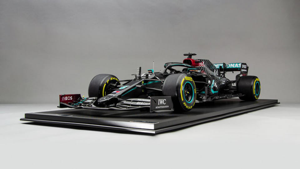 Amalgam Collection's 1:4 scale recreation of Lewis Hamilton’s Mercedes-AMG F1 W11 EQ Performance Formula 1 car