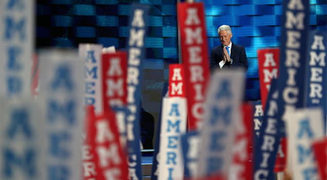 The popular former president was greeted by cheers from the crowd. Photo: Getty