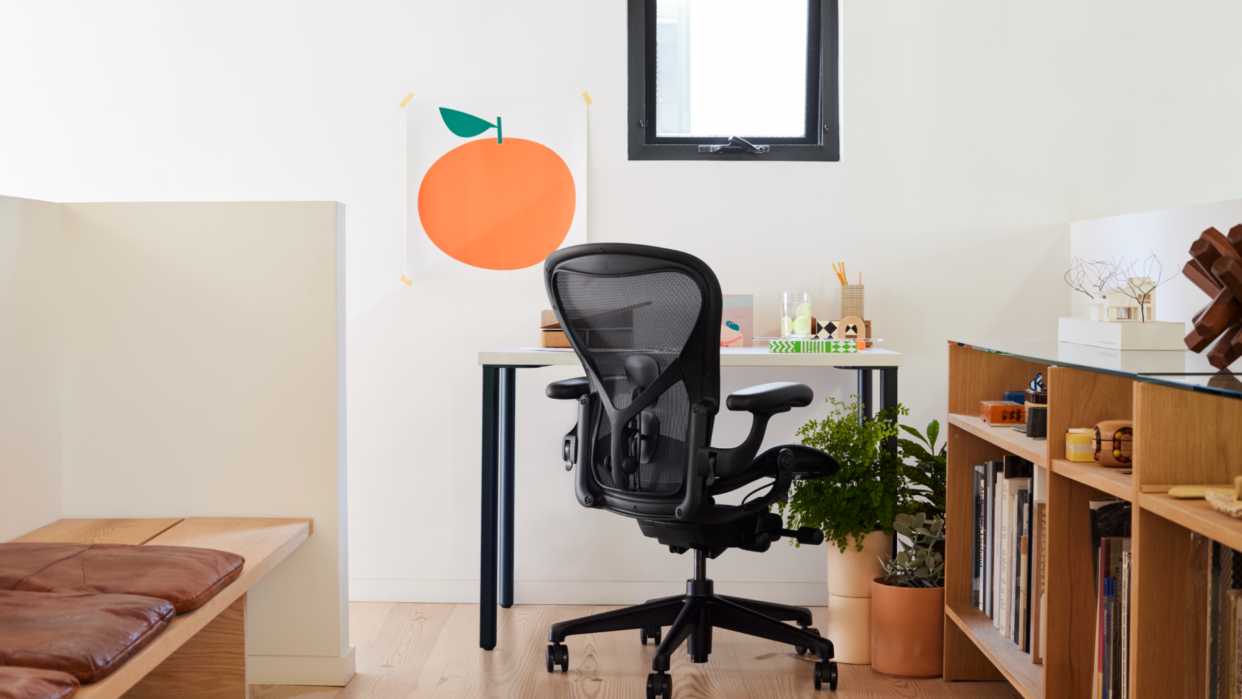  Herman Miller chair in a home office. 