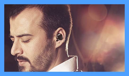 While we can't all hope to look as suave, styled and thoughtful as this dude, we can share his excellent taste in ear buds. (Photo: Amazon)