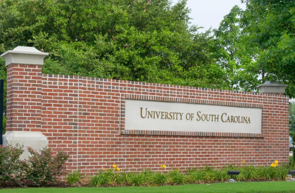 Entrance sign and logo to the campus of the University of South Carolina (Getty Images)