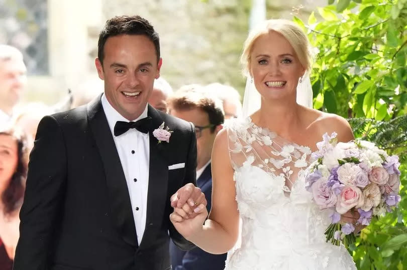 Mandatory Credit: Photo by REX/Shutterstock (12253033z)
The Wedding of Anthony McPartlin and Anne-Marie Corbett at the church of St Michael
Wedding of Ant McPartlin and Anne-Marie Corbett, St Michael's Church, Heckfield, UK - 07 Aug 2021