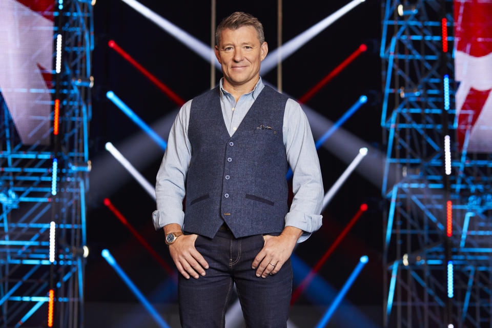 This image and the information contained herein is strictly embargoed until 00.01 Tuesday 6th September 2022

From Potato

Ninja Warrior UK: Race For Glory: SR6 on ITV and ITV Hub

Pictured: Ben Shephard.

This photograph is (C) ITV Plc and can only be reproduced for editorial purposes directly in connection with the programme or event mentioned above. Once made available by ITV plc Picture Desk, this photograph can be reproduced once only up until the transmission [TX] date and no reproduction fee will be charged. Any subsequent usage may incur a fee. This photograph must not be manipulated [excluding basic cropping] in a manner which alters the visual appearance of the person photographed deemed detrimental or inappropriate by ITV plc Picture Desk.  This photograph must not be syndicated to any other company, publication or website, or permanently archived, without the express written permission of ITV Plc Picture Desk. Full Terms and conditions are available on the website www.itv.com/presscentre/itvpictures

For further information please contact:
iwona.karbowska@itv.com