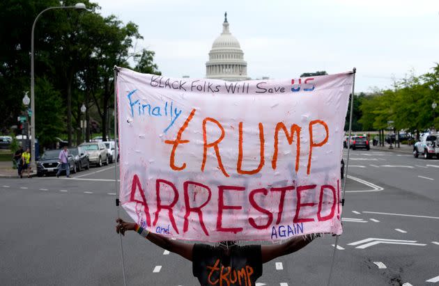 Former President Donald Trump was arrested Thursday on charges related to efforts to overturn the 2020 election results. He wants a venue change from Washington, D.C., because the city votes heavily for Democrats.