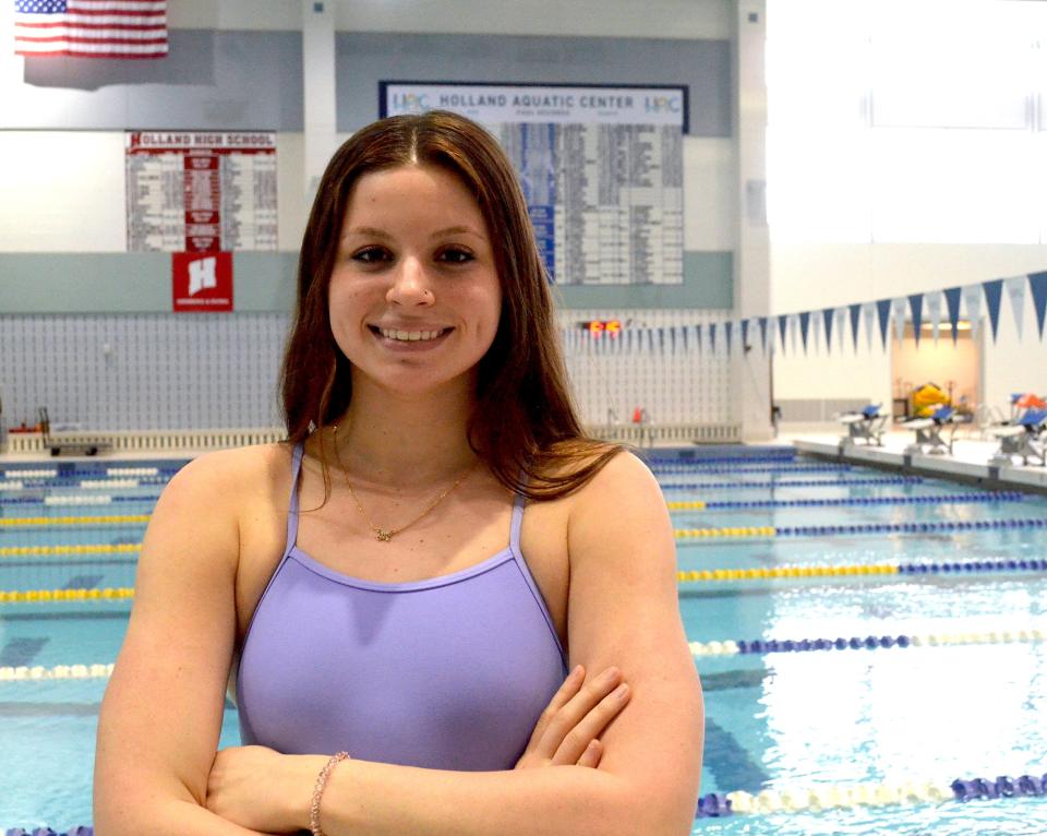 Holland native Lourdes Manderfield has made the most of her path toward swimming in college.