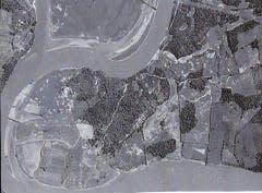 1942 Army high altitude aerial photo of Kennedy Bend. This is pre-Oak Ridge.