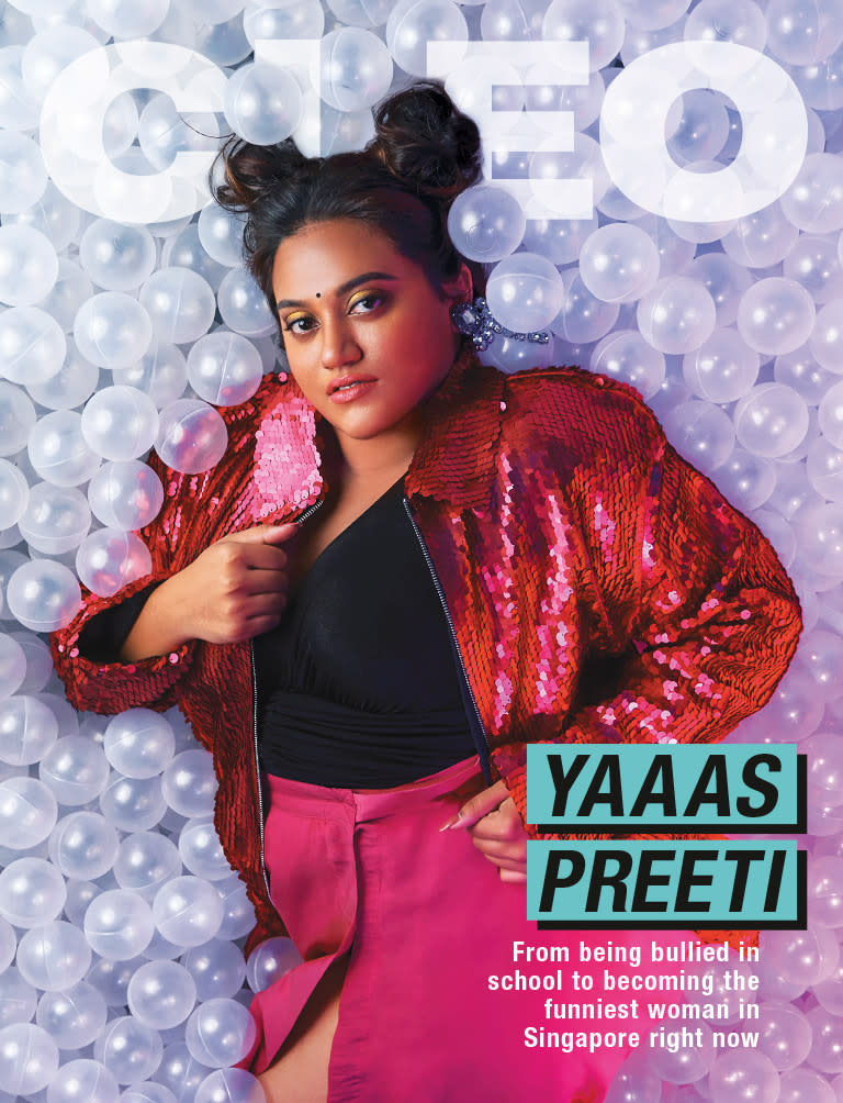 Preeti Nair on the cover magazine of Cleo Singapore July/August 2019 issue. (PHOTO: Cleo Singapore)