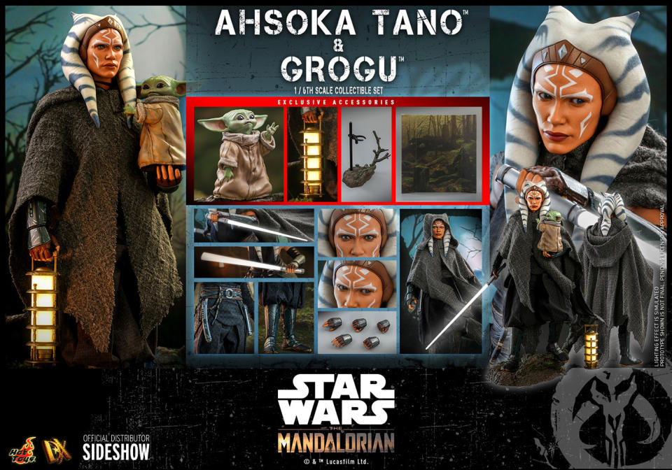 Ahsoka and Grogu's deluxe action figure set evokes instant memories of The Mandalorian episode "The Jedi."