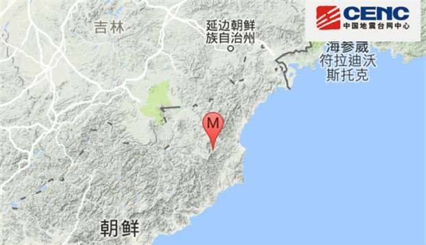 北韓核彈試爆地點鄰近中國邊界（取自網路）