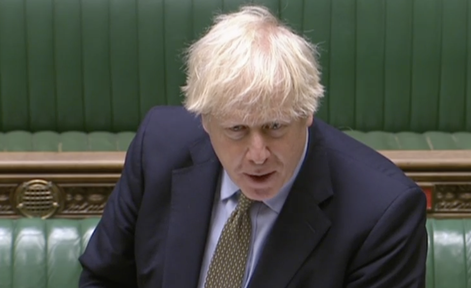 Boris Johnson refused to rule out a 'circuit breaker' national lockdown at PMQs on Wednesday. (Parliamentlive.tv)