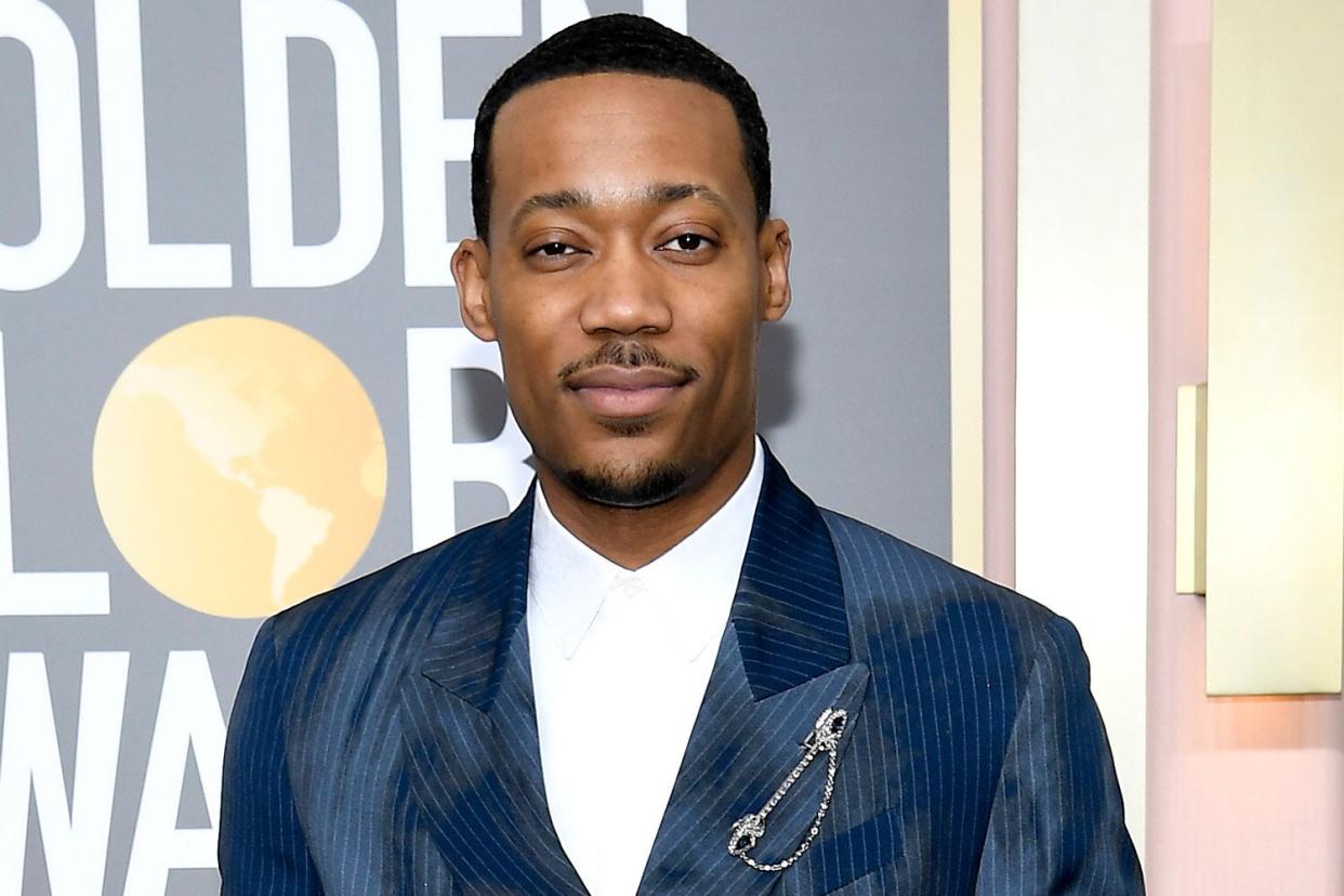 Tyler James Williams arrives at the 80th Annual Golden Globe Awards held at the Beverly Hilton Hotel on January 10, 2023 in Beverly Hills, California.