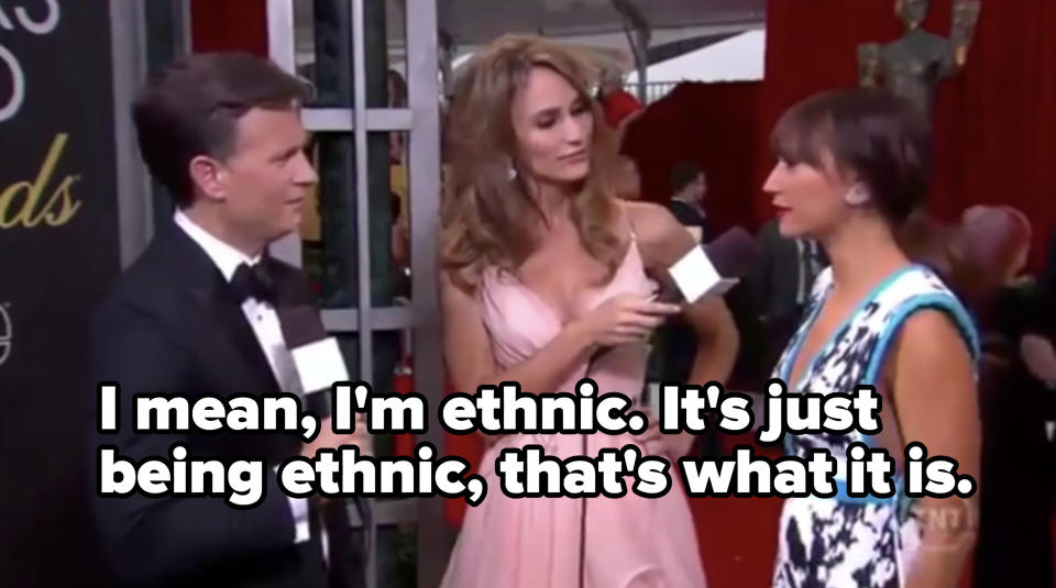 Rashida said "I mean, I'm ethnic. It's just what being ethnic, that's what it is"