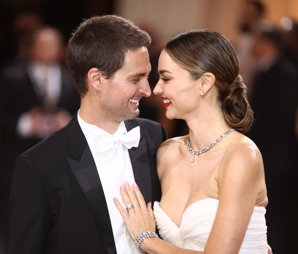 Evan Spiegel and Miranda Kerr at The 2022 Met Gala celebrating In America: An Anthology of Fashion held at the The Metropolitan Museum of Art on May 2, 2022 in New York City. - Credit: Christopher Polk for Variety