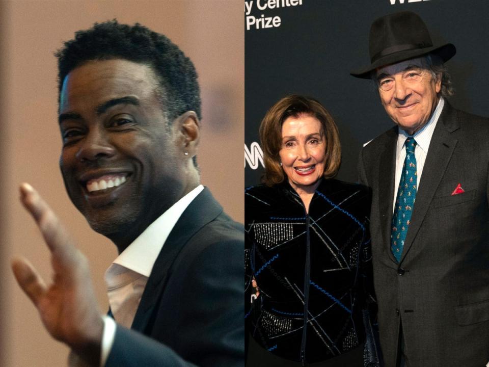 Chris Rock, Nancy Pelosi, and Paul Pelosi at  24th Annual Mark Twain Prize for American Humor at the Kennedy Center for the Performing Arts.