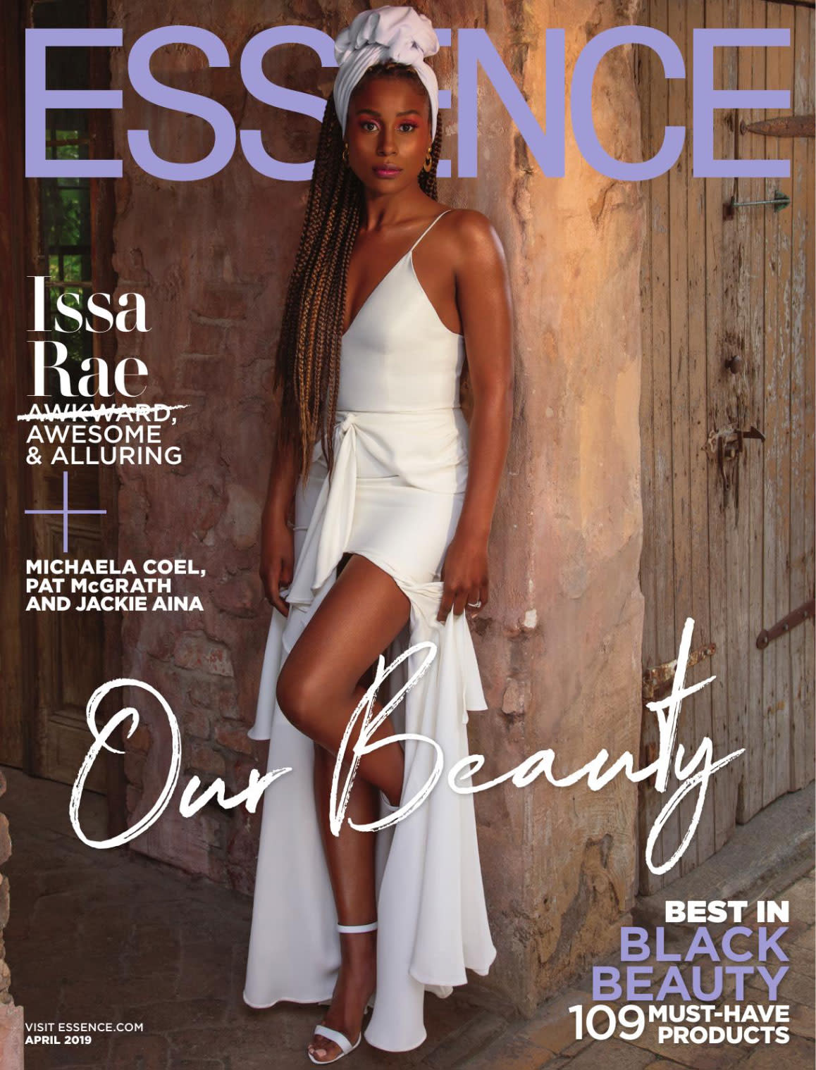 Issa Rae stuns on the April 2019 cover of <em>Essence</em>. (Photo: Itaysha Jordan)