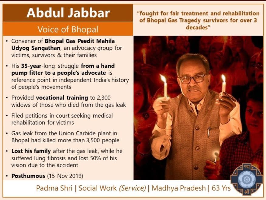 Abdul Jabbar (Voice of Bhopal)