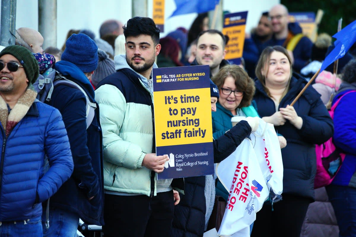 Strike action is continuing in multiple sectors of the UK economy  (Ben Birchall/PA)