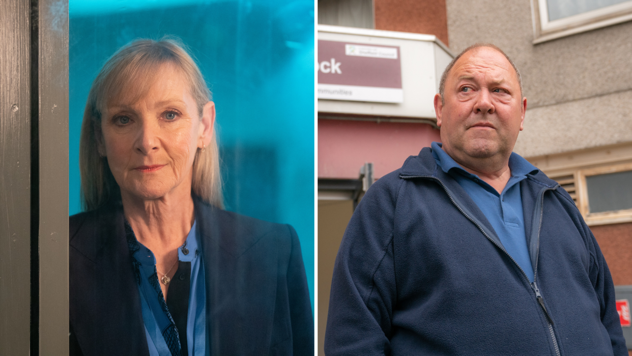Lesley Sharp as Jean and Mark Addy as Dave in 